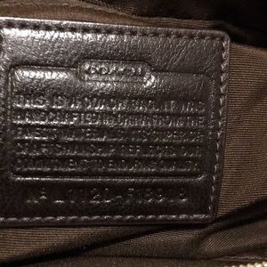 13 inch W 6   Inch tall tan and brown Coach